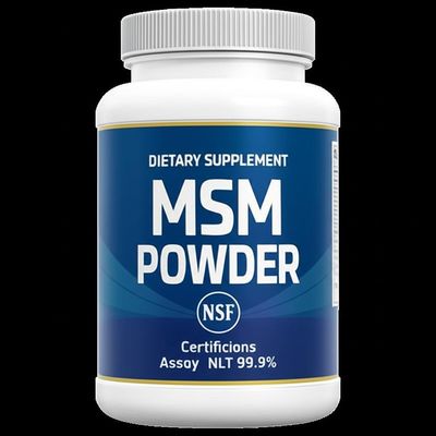 Dietary Supplement MSM Powder with Certifications NSF Assay NLT 99.9%